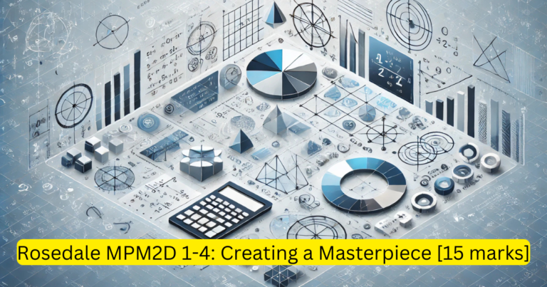 Rosedale MPM2D 1-4: Creating a Masterpiece [15 marks]