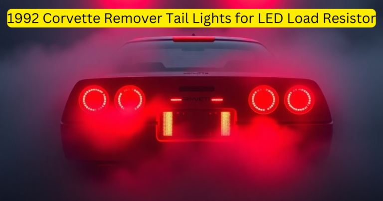 1992 Corvette Remover Tail Lights for LED Load Resistor