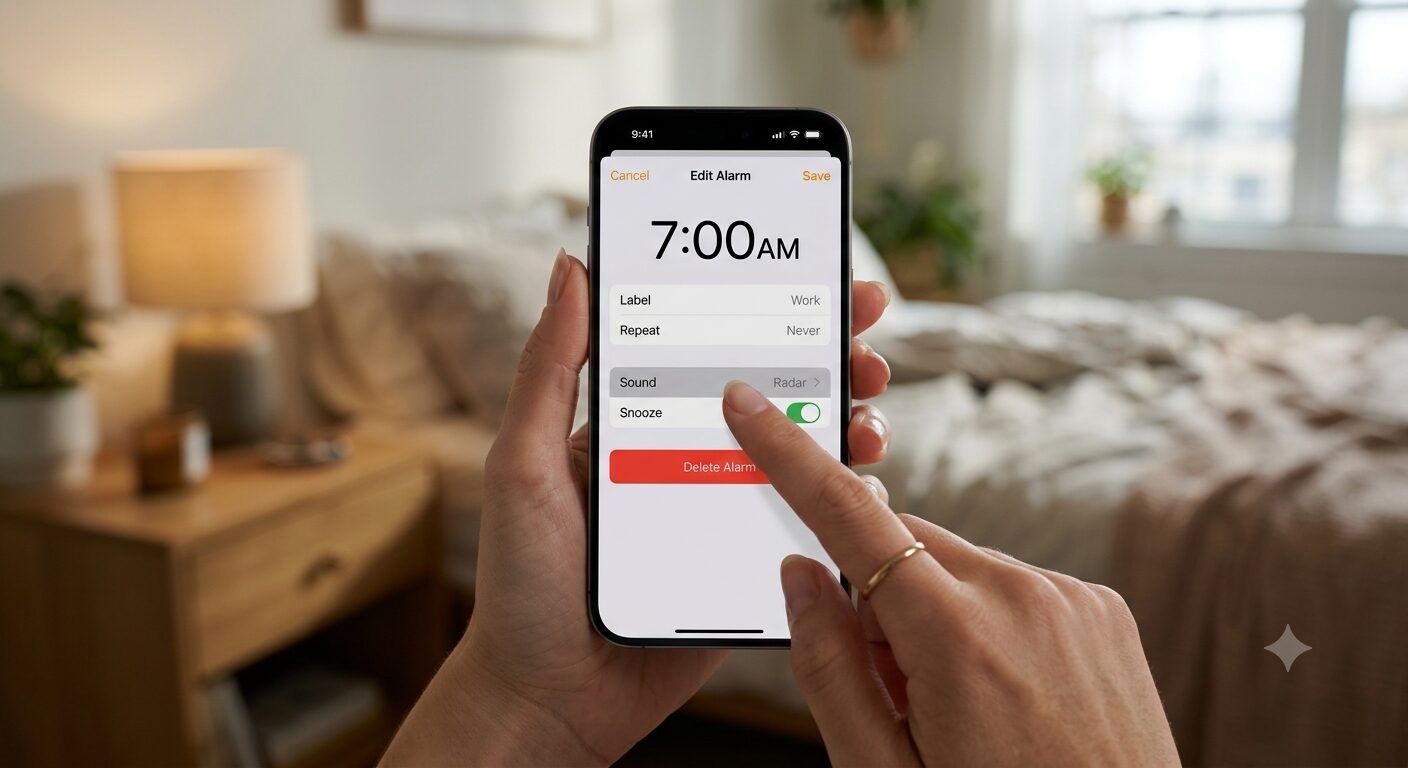 how to change alarm sound on iphone