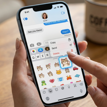 How to delete stickers on iphone