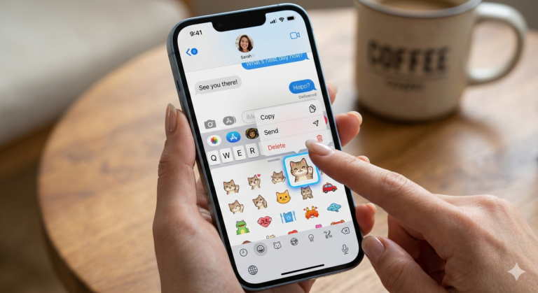How to delete stickers on iphone