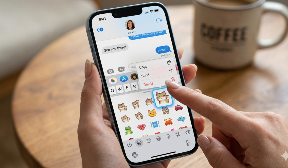 How to delete stickers on iphone